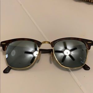RAYBAN clubmaster flash lens tortoise frame